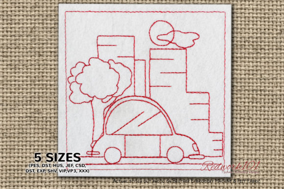 City Redwork Review: A Street Scene for Small Business Branding