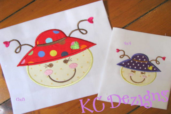 Ladybug Face: A Cute Applique Design for Etsy Sellers