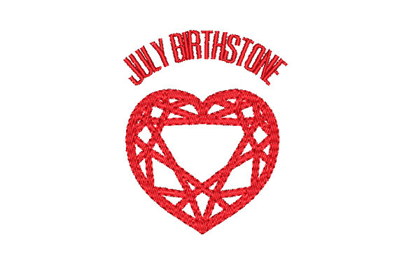 Ruby Birthstone Faceted Heart: A July Gem for Holiday Gifts