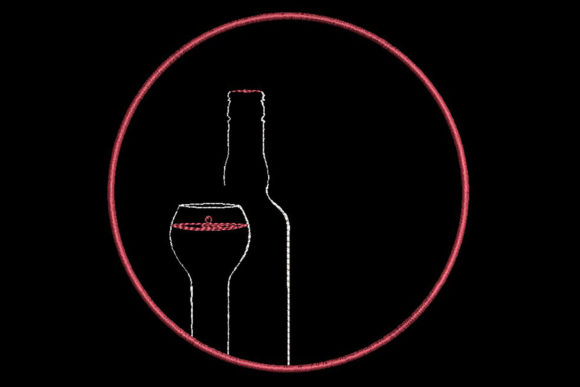 Wine Glass and Bottle: A Minimalist Embroidery Review